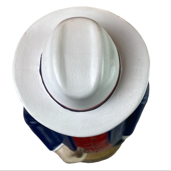 Bourbon Decanter Man Cowboy Gentleman Ceramic 12" Tall Vintage Colonel Cigar - Picture 5 of 8